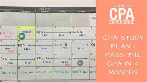Cpa Study Calendar