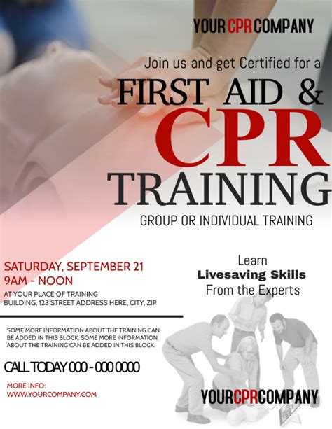 Cpr Flyer Template Word