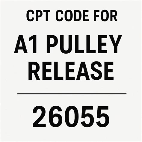 Cpt Code For A1 Pulley Release