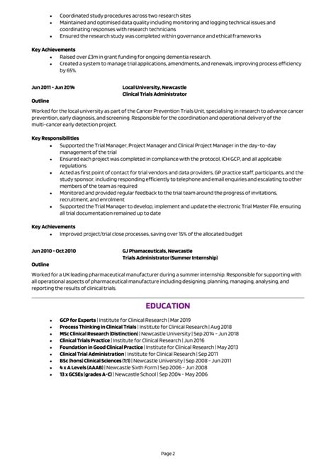 Cra Resume Sample