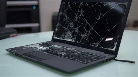 Cracked laptop screen