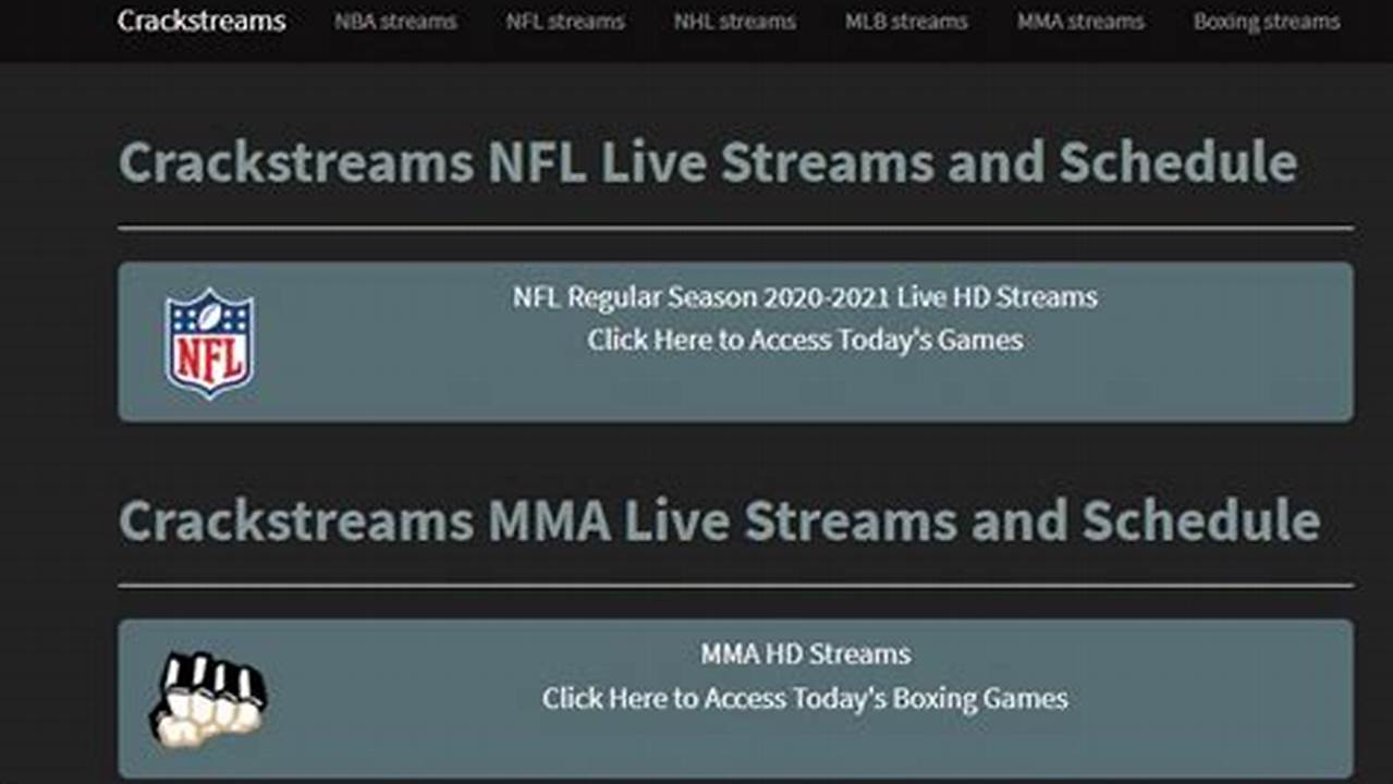 Crackstreams Live Stream Free