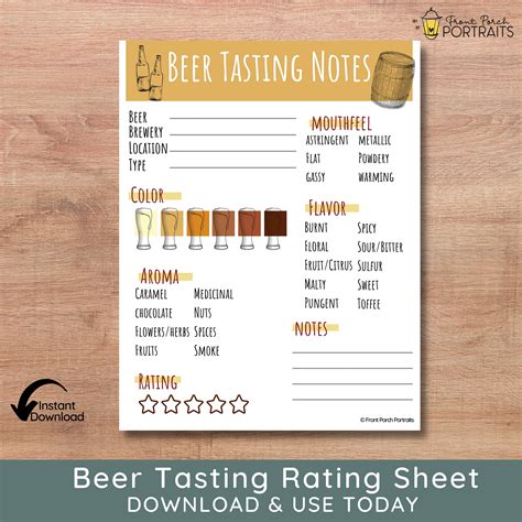 Craft Beer Tasting Chart Craft beer tasting, Craft beer party, Beer
