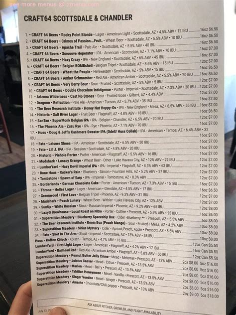 Craft 64 Pizza Menu & Online Ordering