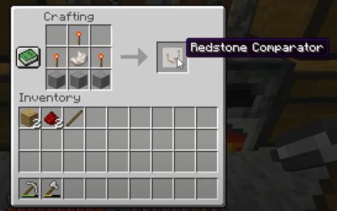 Craft and Use a Redstone Comparator in Minecraft