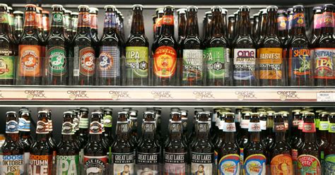 Craft beer selection