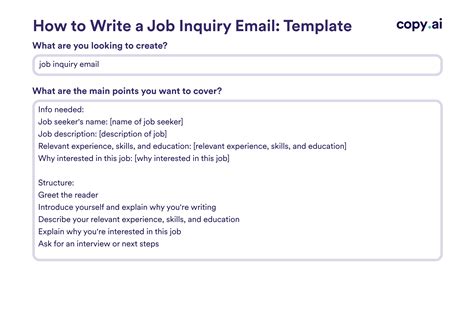 Crafting And Sending Job Inquiry Emails: Sample Included