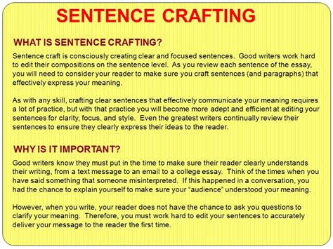 Crafting Focused Sentences