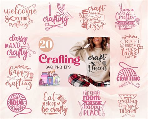 Crafting SVG Bundle | Craft Girl SVG Cut File