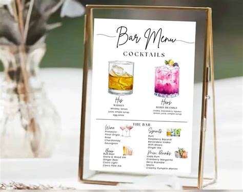 Crafting Your Perfect Signature Drinks Wedding Menu