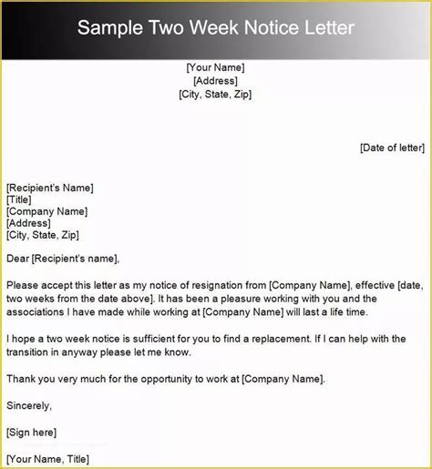 Crafting A Polite Two-Week Notice Templates & Tips