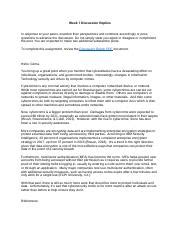 Crafting an Excellent Week 7 Discussion Comment