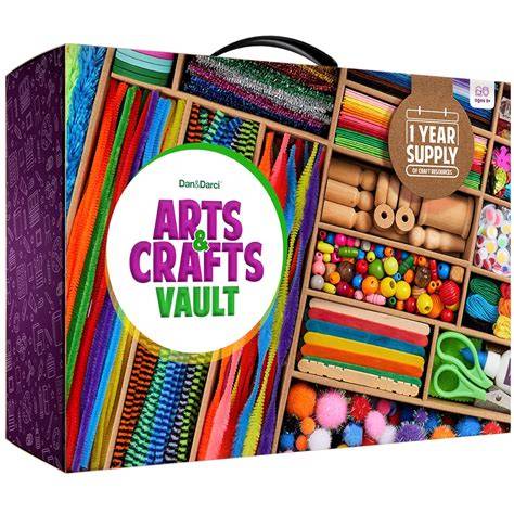 A table with various crafting supplies