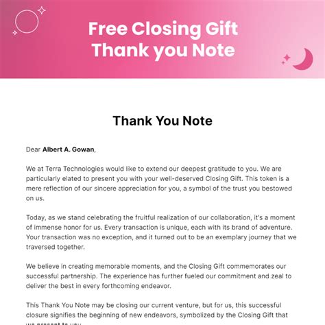 Crafting the Perfect Closing Thank You Note