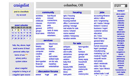 Craigslist Columbus The City's Classifieds Connection