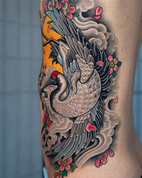 CraneSkull_May12_1 Crane tattoo, Tattoos, Panda tattoo