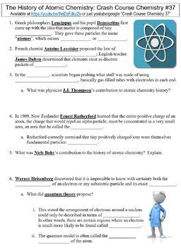 Crash Course Chemistry Worksheets