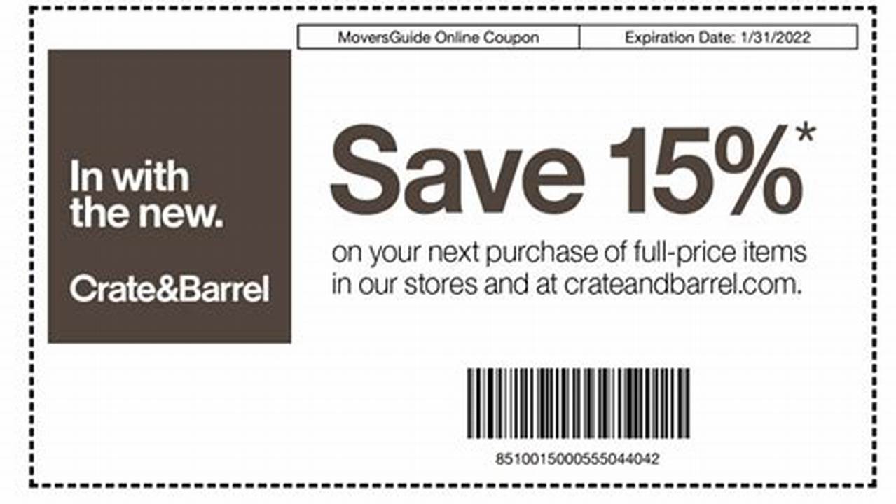Crate And Barrel Free Shipping Code 2024