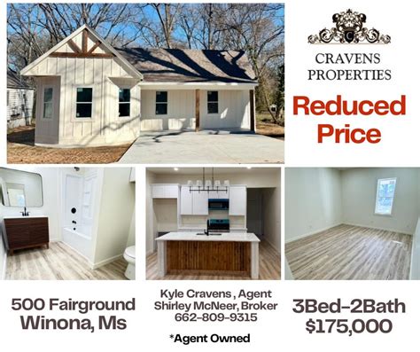 Discover the Charm of Southern Living: Cravens Properties Winona MS Welcomes You to Your Dream Home