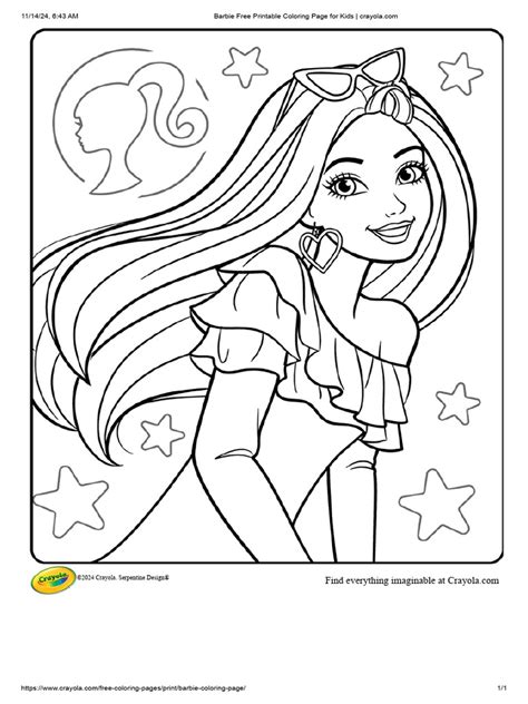 Crayola Barbie Coloring Pages