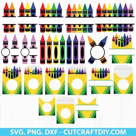 Download Crayon Bundle Cricut SVG DXF Files