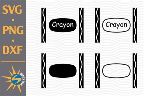 Download Crayon Label Silhouette DXF Files
