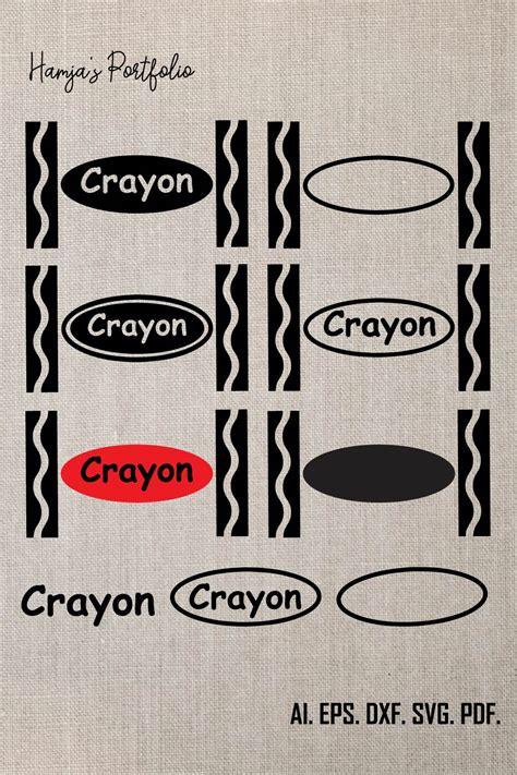 Download Crayon Label for Cricut Machine