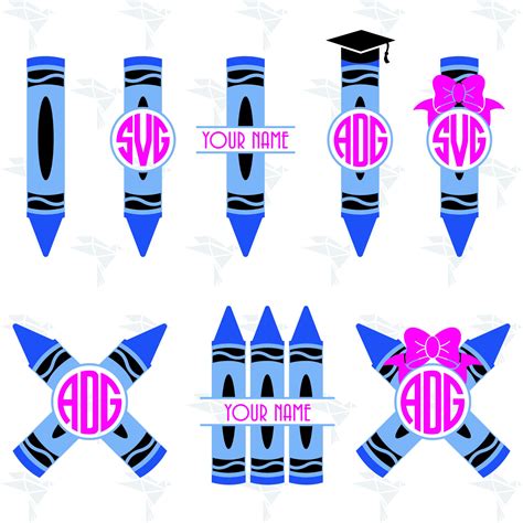 Download Crayon Monogram For Silhouette