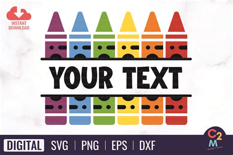 Download Crayon Split Monogram Svg,Back to School Printable