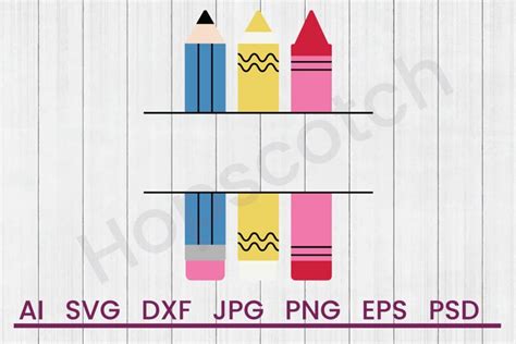 Download Crayons Creativefabrica DXF Files