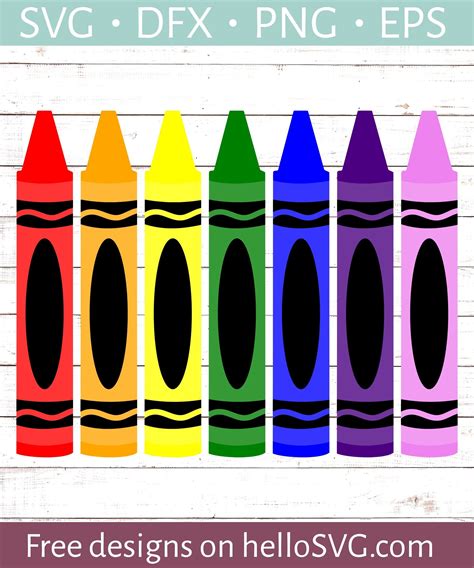 Download Crayons Cricut SVG
