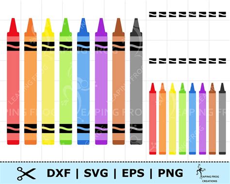 Download Crayons Cricut SVG DXF Files