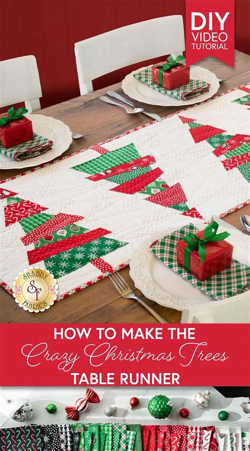 Crazy Christmas Tree Table Runner Pattern Free