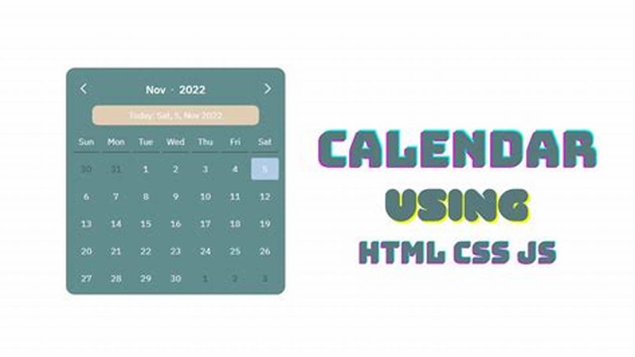 Create A Calendar Using Javascript