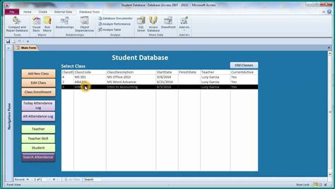 Create A New Database From The Students Template