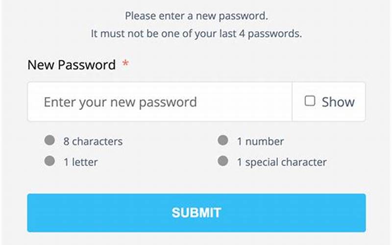 Create A New Password