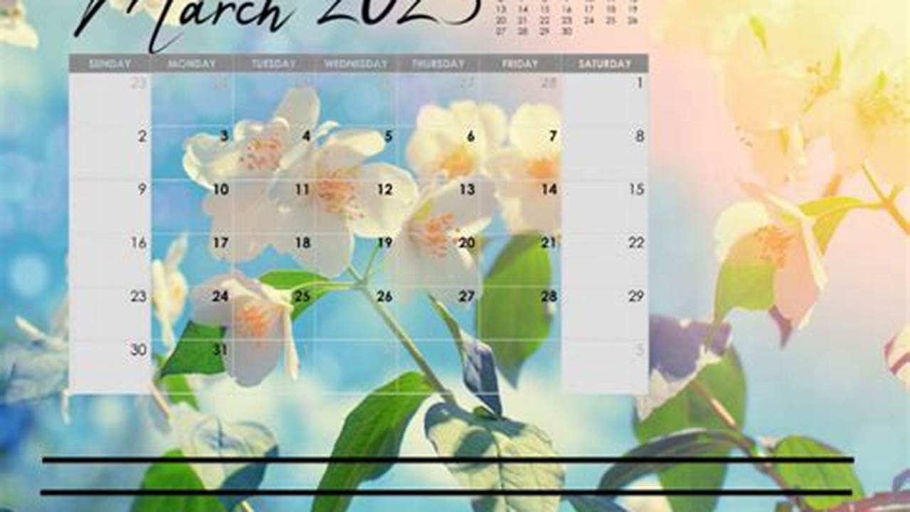 Create A Personalized 2025 March Calendar For Membership