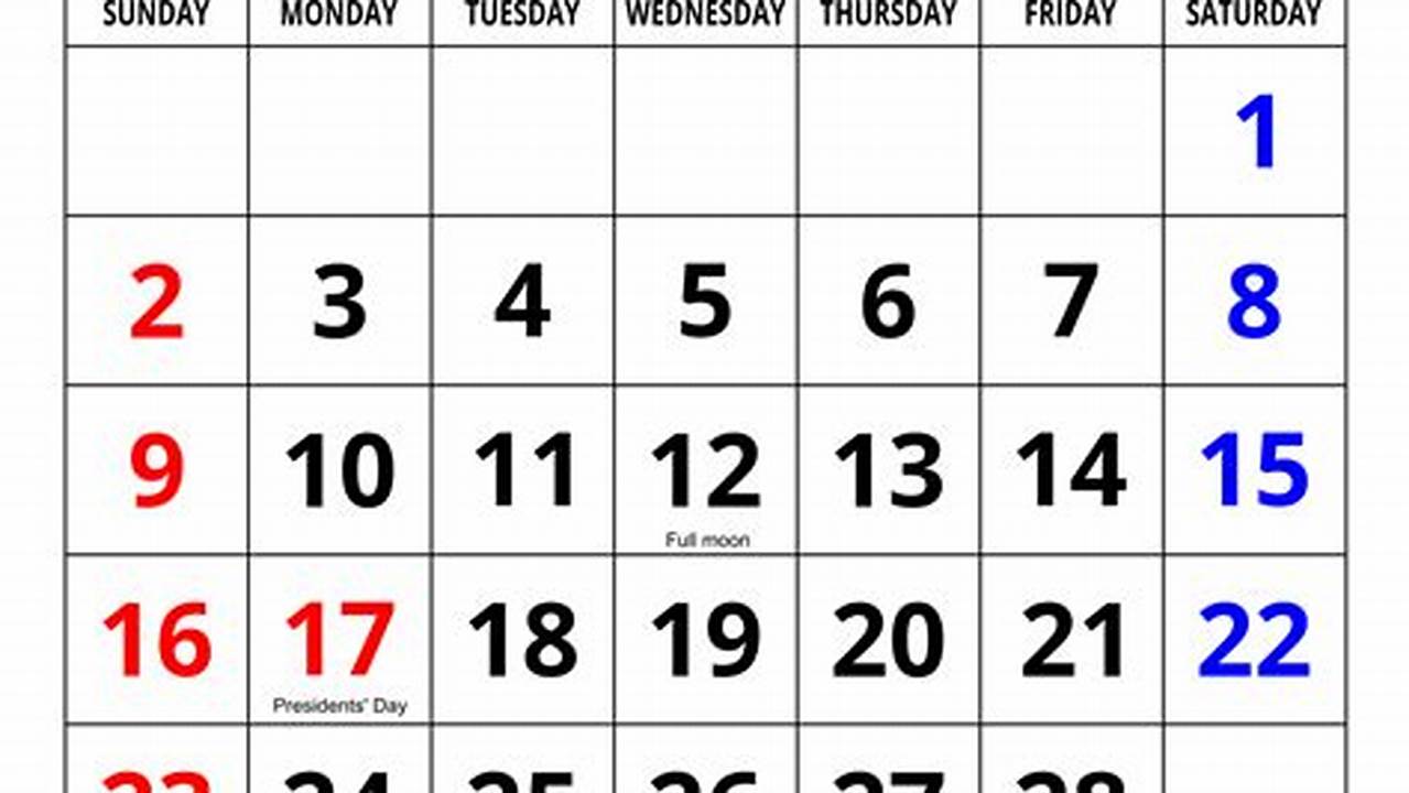 Create A Personalized Calendar For February 2025 Printable Free