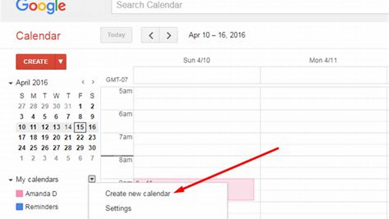 Create Google Calendar Account