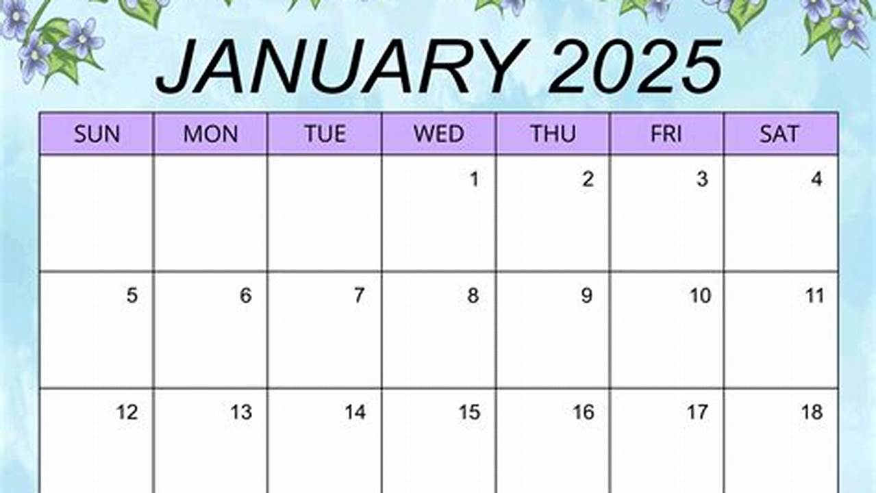 Create My Own Personalized January 2025 Calendar Pages