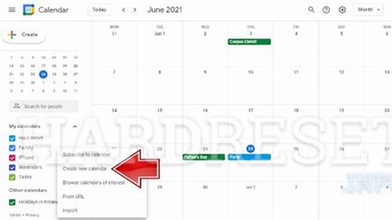 Create New Calendar In Google