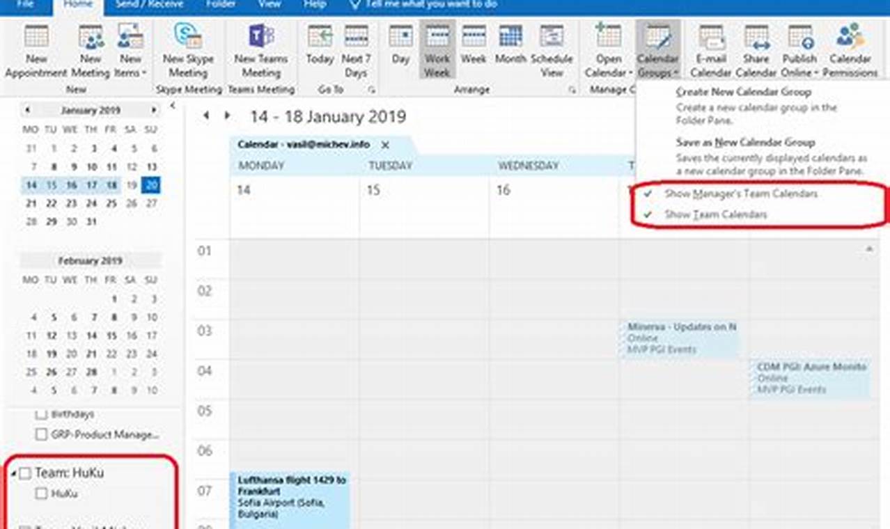Create Shared Calendar In Outlook For Team