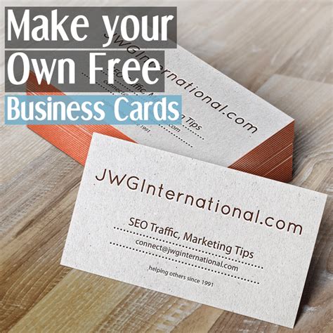 Create Your Own Business Cards Free Templates