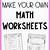 Create Your Own Math Worksheets
