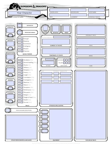 Create 5e Character Sheet