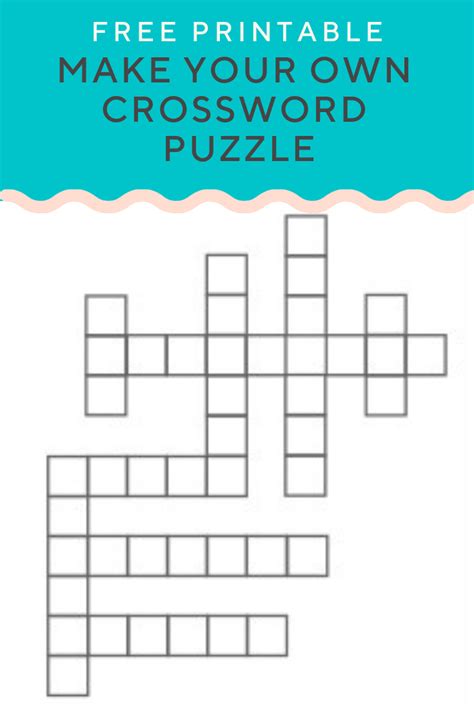 Create A Crossword Puzzle Free Printable