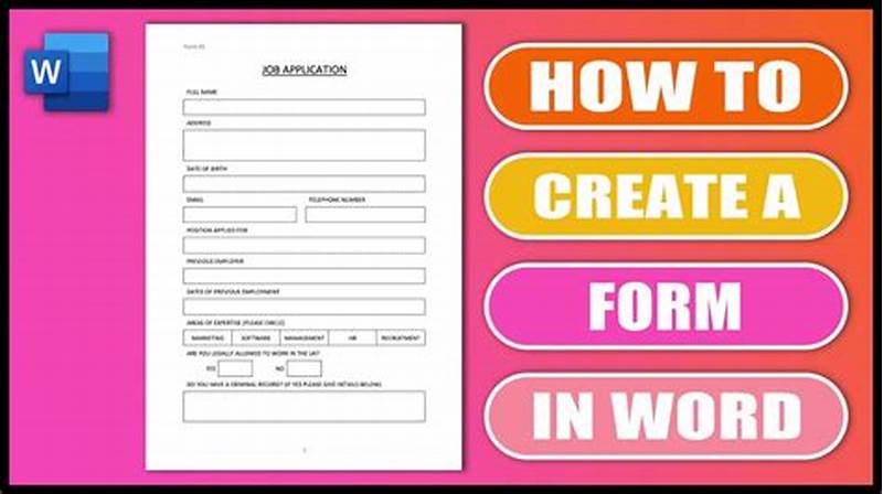 Create A Form Using Word