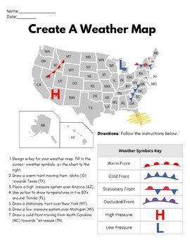 Create A Weather Map Worksheet