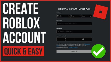 Create An Account On Roblox