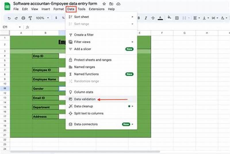 Create Data Entry Form Google Sheets